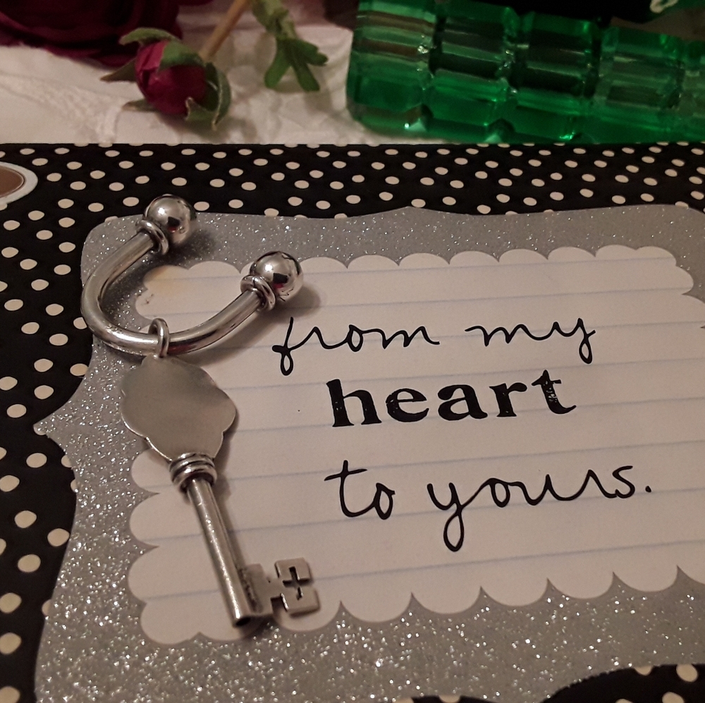 925 Solid Sterling Silver Engravable Key Ring - image 1